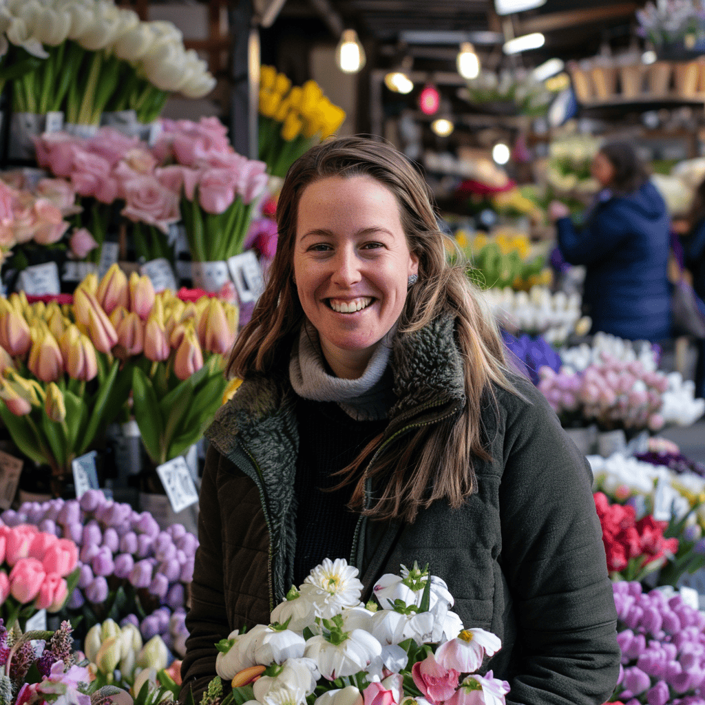 a woman smiling at the camera